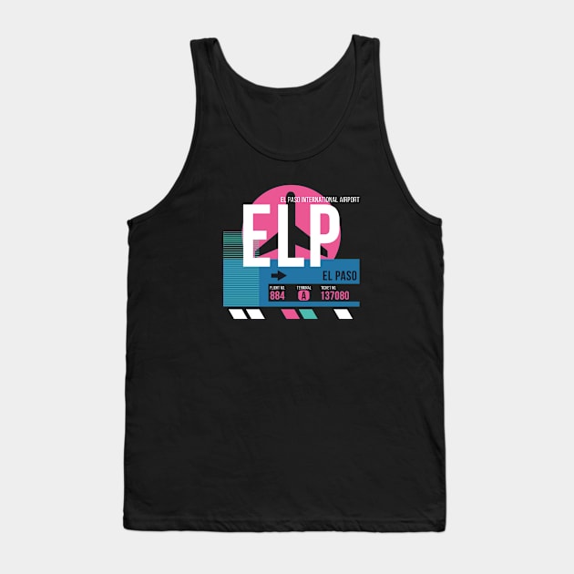 El Paso (ELP) Airport // Sunset Baggage Tag Tank Top by Now Boarding